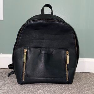 Faux leather backpack